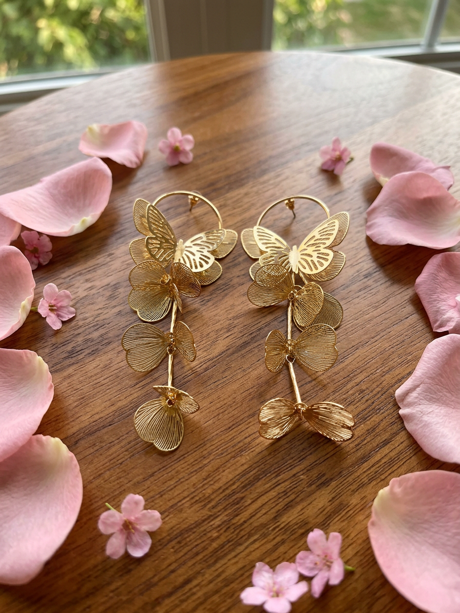 Stunning Jewelry - Beautiful layered butterflies